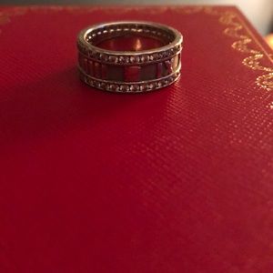 Tiffany & Co. Atlas ring with diamonds